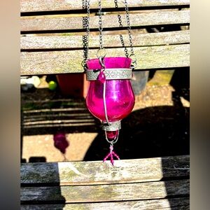 Dahlia Glass Hanging Tealight Candle Holder